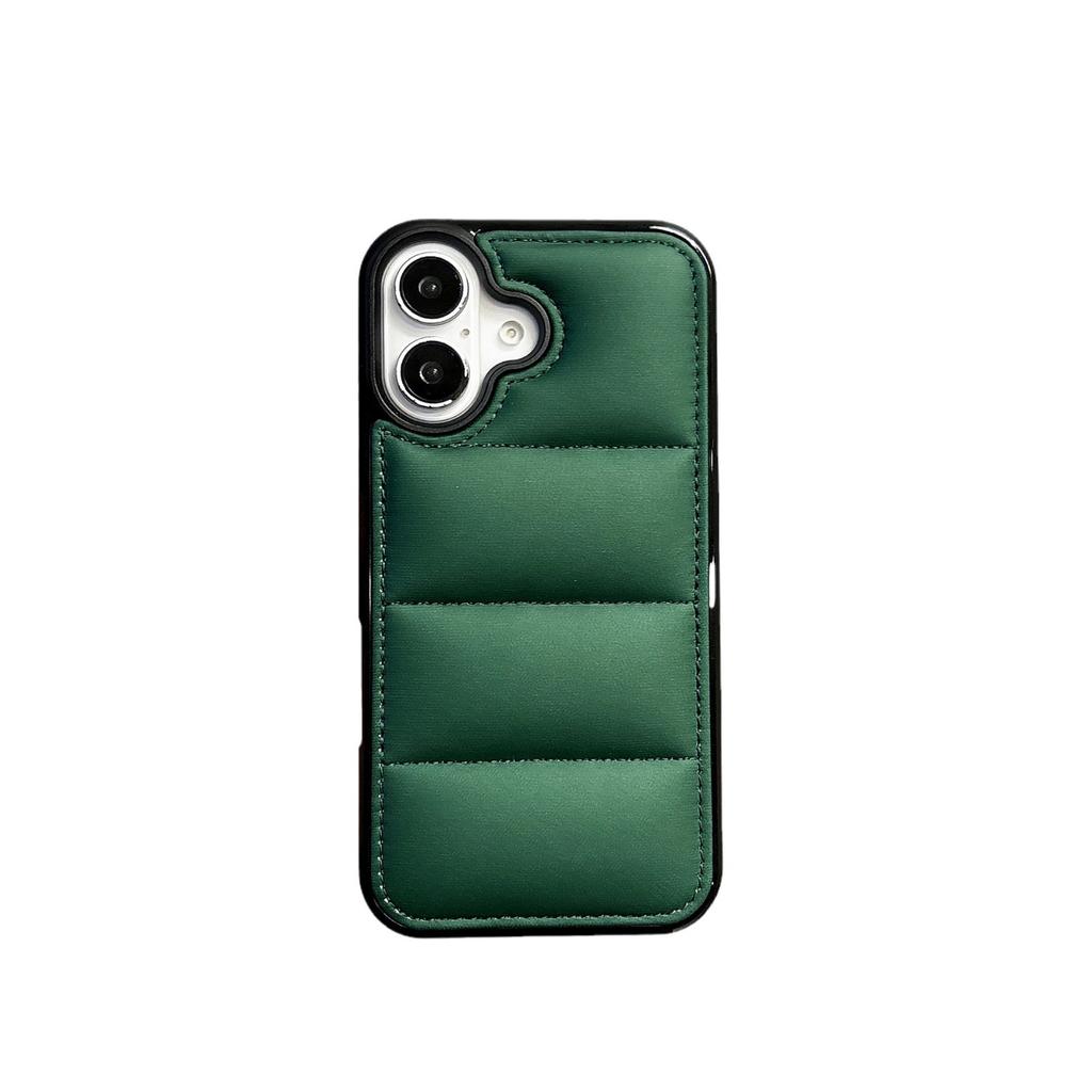 Autumn and Winter Down Jacket Mobile Phone Case Is Suitable for iPhone16 Cotton-filled Protective Case, Fashionable Apple 17PRO Mobile Phone Case 15.