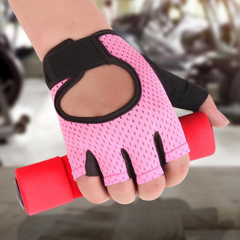 Spring and Summer Thin Breathable Yoga Non Slip Half Finger Gloves for Men and Women Equipment Fitness Exercise Sports Bicycle Gloves