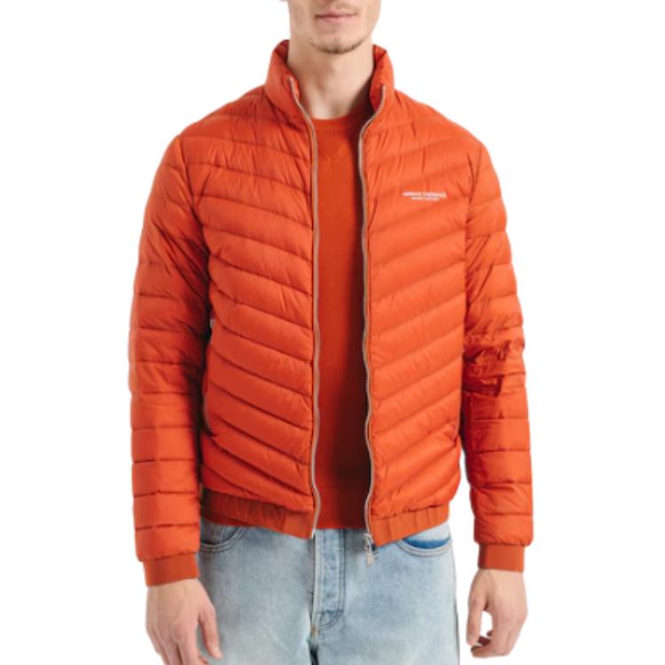 Armani Exchange Lettered Stand Collar Zipper Long Sleeve Jacket Men jackets 8NZB52-ZNW3Z-1498