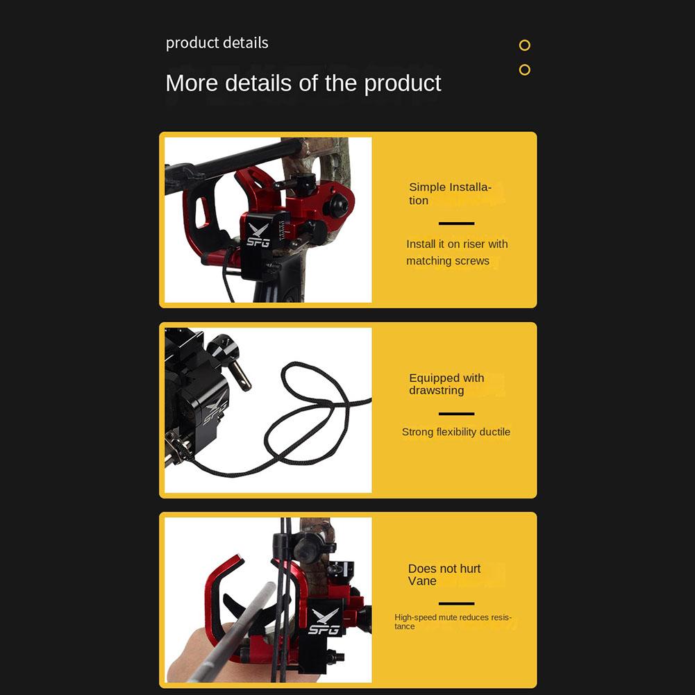 Adjustable Compound Bow Arrow Rest Two-way Fast Adjustment Fine-tuning Archery Accessories For Outdoor Sports