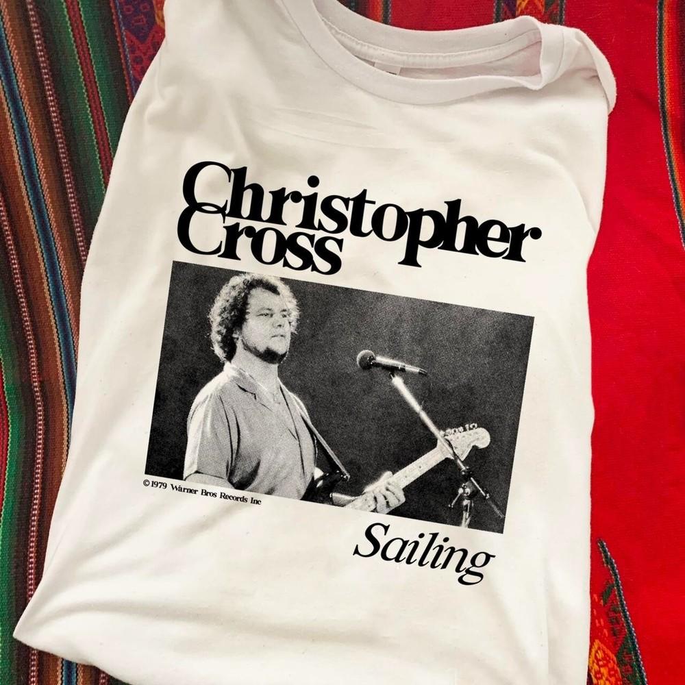 Редкая белая футболка Christopher Cross Sailing Все размеры Подарок для фаната OB1016 Унисекс футболка XXXXL