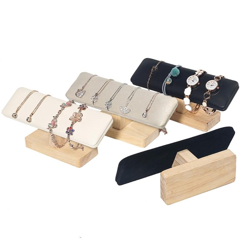 Luxurious Bracelet Display Stand Secure Wristchain Presentation Rack T-bar Shaped Bangles Rack Jewelry Organizer Shelf