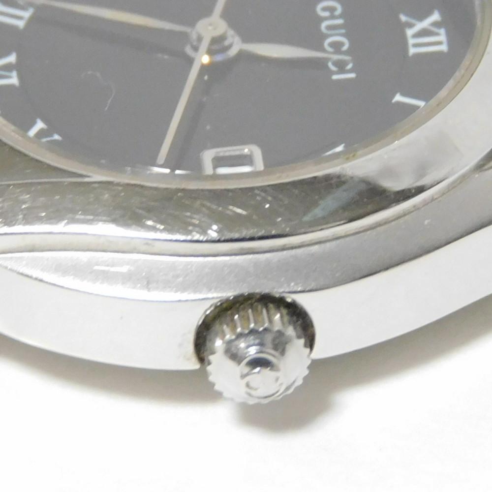 Used 9539 5500L 7975 Quartz Black Dial Leather Strap Damaged Junk Women's from Japan AUTHENTIC