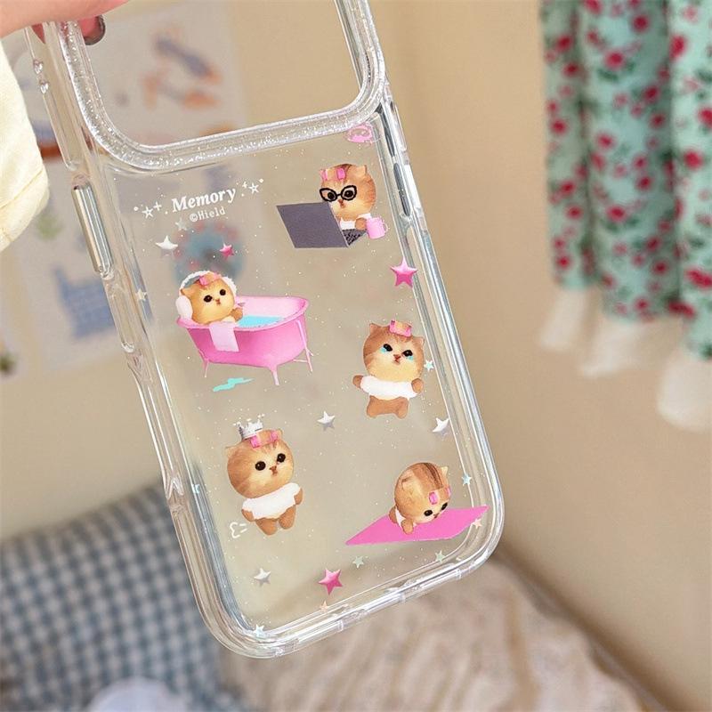 

Sequin Korean Cat iPhone Case for iPhone 17/16 Pro Max/15/14 iPhone 17 Pro