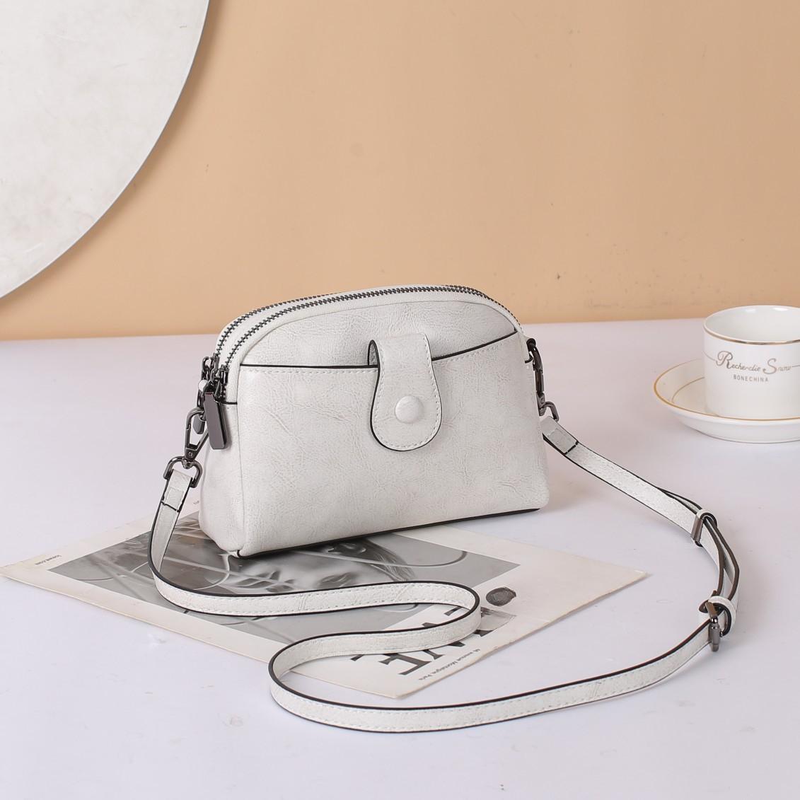 

Маленька сумка з натуральної шкіри Жіноча сумка Літня модна жіноча сумка для телефону Сумка через плече для мами через плече білий