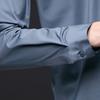 Frühling und Herbst Neue Herren Einfarbig Dunkle Knopfleiste Langarmhemd Business Casual Dünnes Hemd Stretchhemd