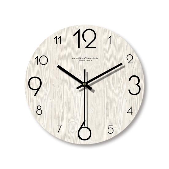 Vintage Wooden Wall Clock Non Ticking Silent Battery Operated Living Room Bedroom Indoor Digital Analog Clock Home Decoration Festival Gift