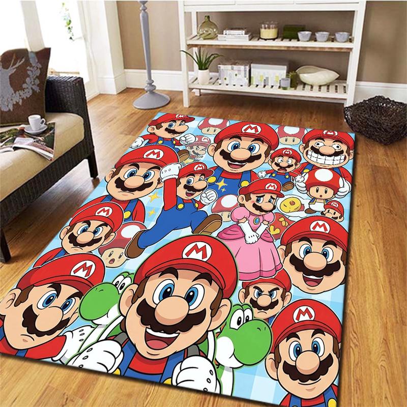 Super Mario Carpet Rug For Living Room Bedroom Home Sofa Decoration Kids Play Nonslip Floor Mat