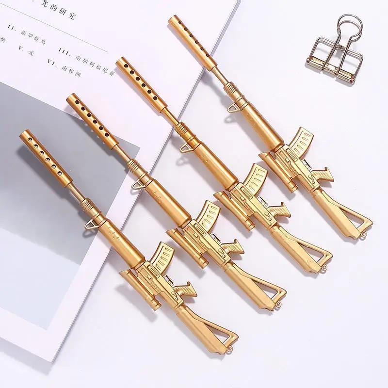 Creative Golden Machine Shape Neutral Pen Black Ink School Office Supplies Learning Stationery