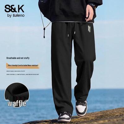 Baleno Herren Waffel Weitbein Freizeithose