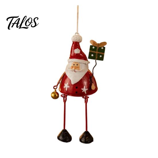 Exchange Gifts for Family Colleagues Christmas Tree Ornaments, Santa/Snowman/Elk Rustic Holiday Xmas Hanging Window Decorations Decoration with