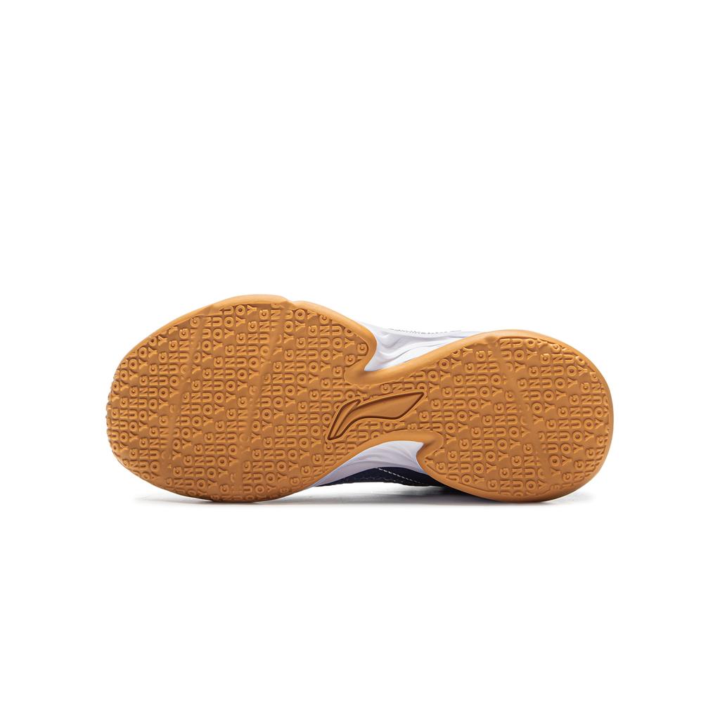 Li Ning Kids Fashion Trend Low Top Basketball Shoes Kids Sneakers White Blue YKBV042-1