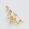Elegant White Enamel Plum Blossom Brooches For Women Men Vintage Rhinestone Peach Flower Branches Buckle Pins Banquet Jewelry