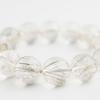 Eigado Silver Rutilated Quartz 17mm 19cm Wrist Limited Natural Power Prayer Good Luck Feng Shui Bracelet, Stone, Circumference, One-of-a-Kind,