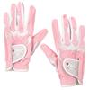 Golf Summer Easy To Unrestrictive Movement Women's Gloves, Leather, Non-Slip, Use, Breathable, Stretchy, Grip, [Pink/M]