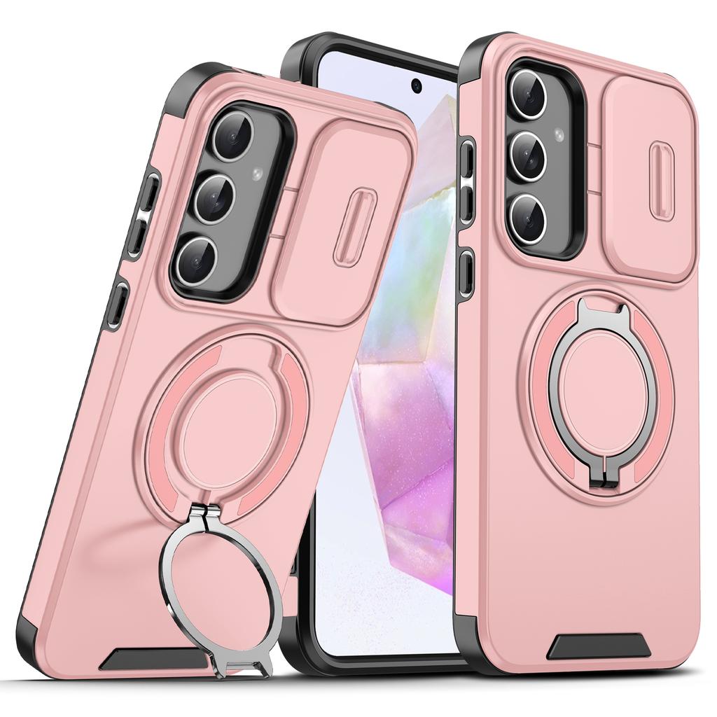 For SamsungGalaxy A55 A54 A35 A25 A23 A15 A14 A13 A05 A04S A05S 360 Degree Rotating Magnetic Bracket Camera Protection PhoneCase