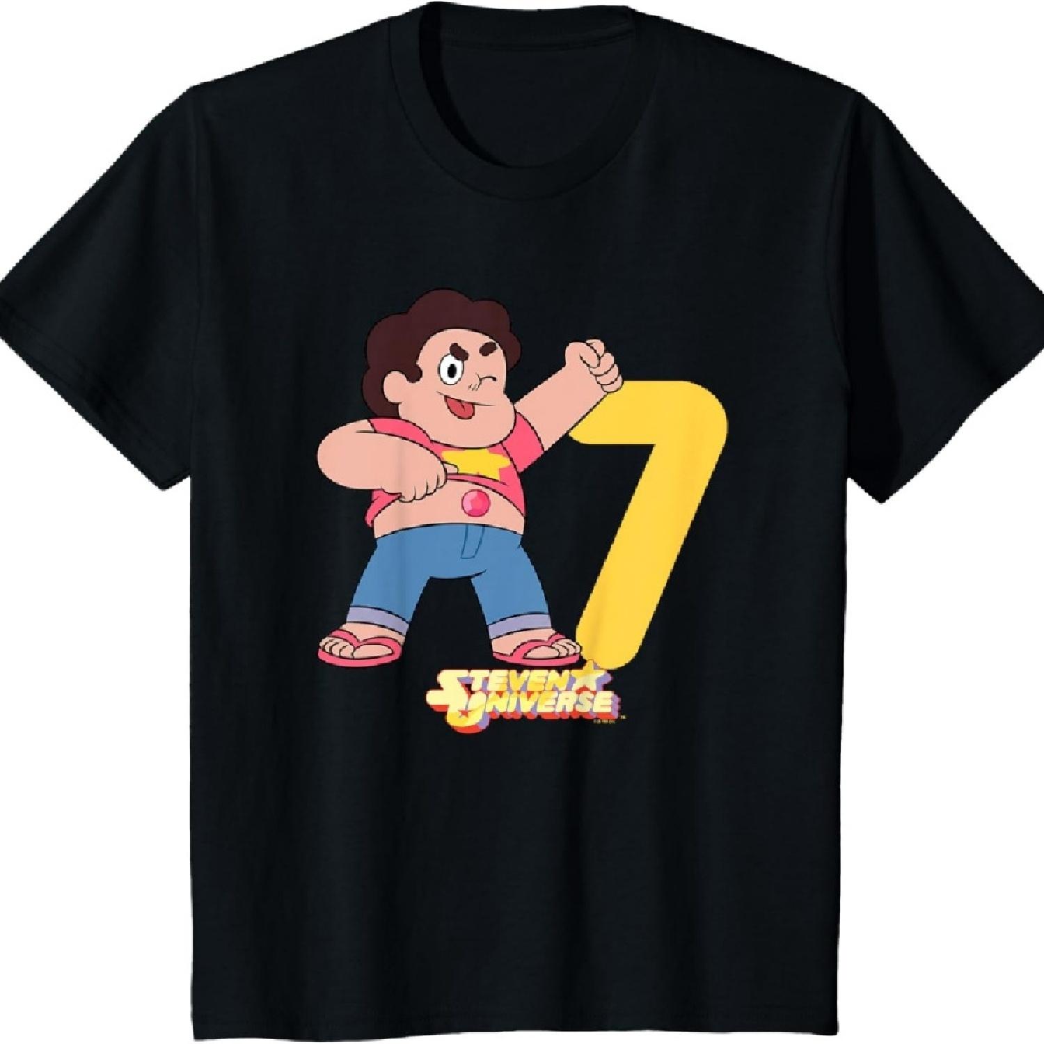 

Детская футболка «Вселенная Стивена» Звезда 7-й день рождения XXXXXL чёрный