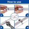 80Pcs Single Ear Hose Clamps 5.8-23.5mm Crimp Hose Clamps Cinches Clamp Rings for Securing Pipe Hoses and Automotive Use