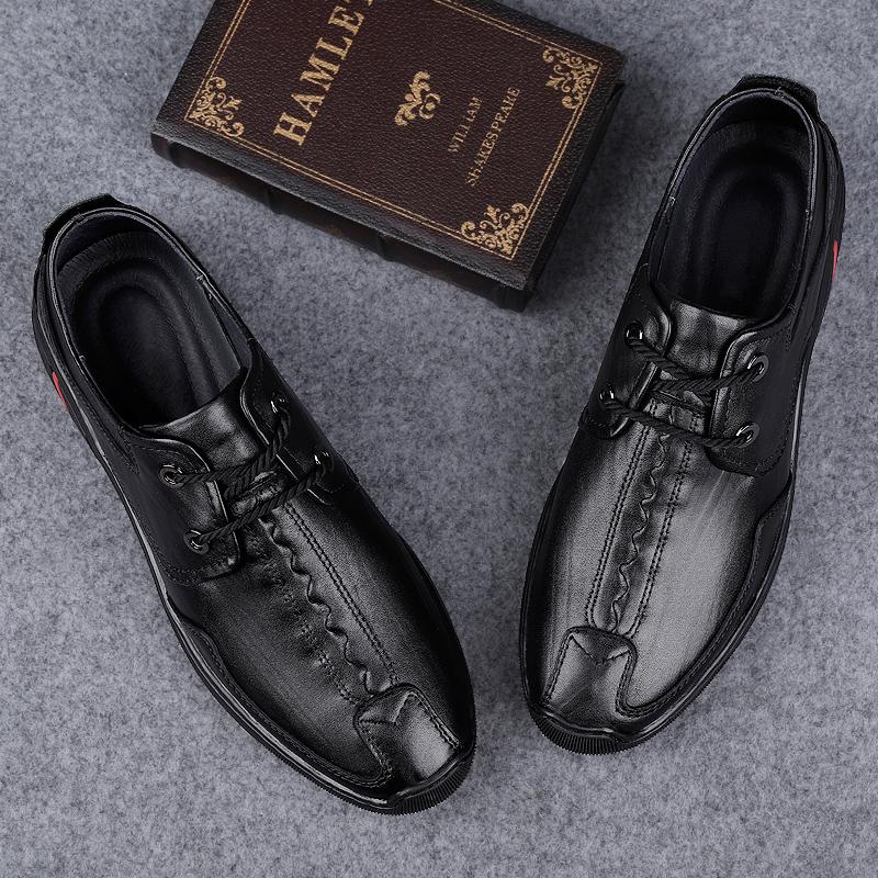 Fashion Genuine Leather Men's Oxford Shoes Spring Male Business Shoes Classic Formal Dress Footwear Luxury Brand Casual Shoes Sneakers