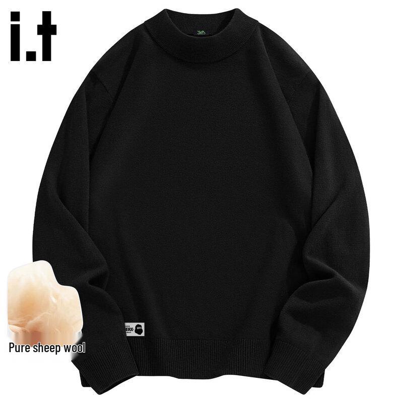 

Fingercroxx Men s 100% Merino Wool Half-Turtleneck Sweater L