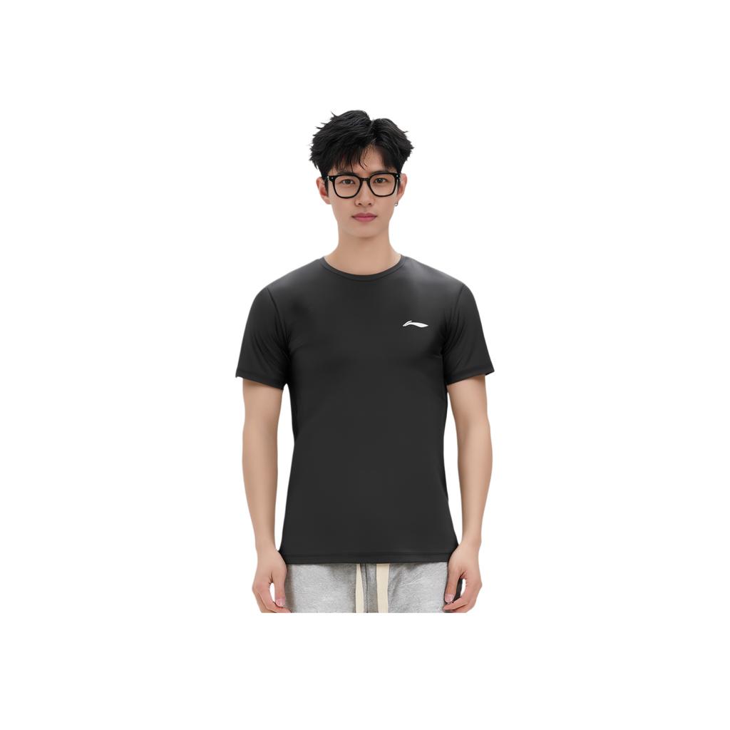 Li Ning Logo Print Sport Training Lauf Kurzarm T-Shirt Herren Tops AUDN121-1