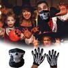1 Set Halloween Skeleton Gloves Ghost Masque Set Creepy Scary Masque Cosplay Props Masquerade Carnival Party Halloween Costume Dress Accessories