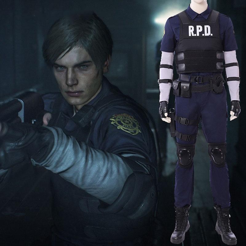 Resident 2 Evil Remake Biohazard Re2 Leon Scott Kennedy Cosplay Costume Police