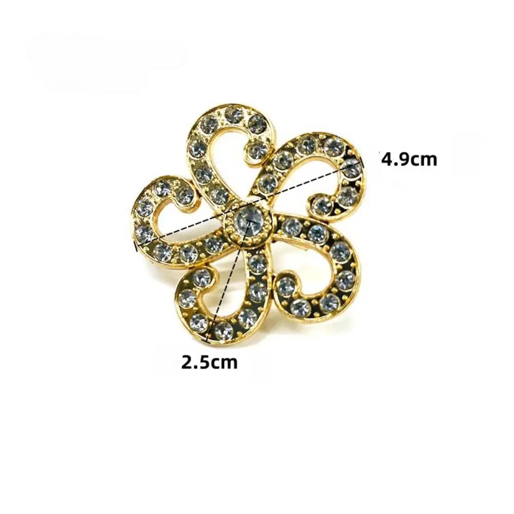 Exquisite Rhinestone Metal Buckle Clasp Craft DIY Woven Bag Purse Hat Decor Bag Pendant Decoration