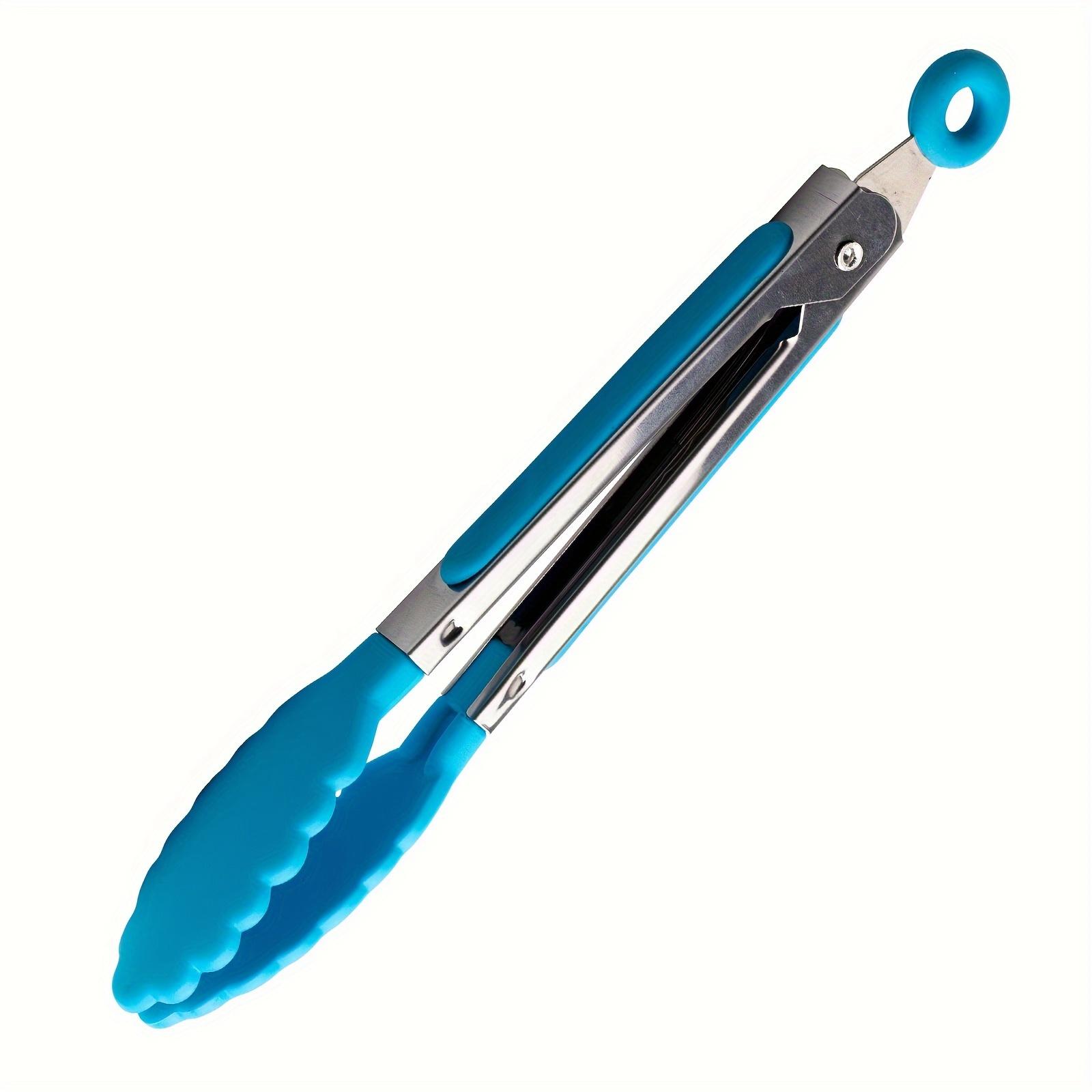 

Маленькие кухонные щипцы 7-дюймовые мини-щипцы для еды Термостойкие наконечники Щипцы для приготовления пищи Подача барбекю на гриле Салат и другие кухонные инструменты для выпечки 1pc синий