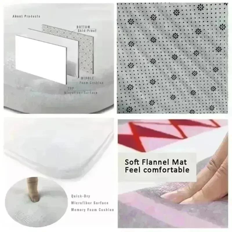 Car Carpet Cartoon Living Room Bedroom Kitchen Sofa Table Balcony Rug Non-slip Washable Mat Home Exquisite INS Style Home Decor