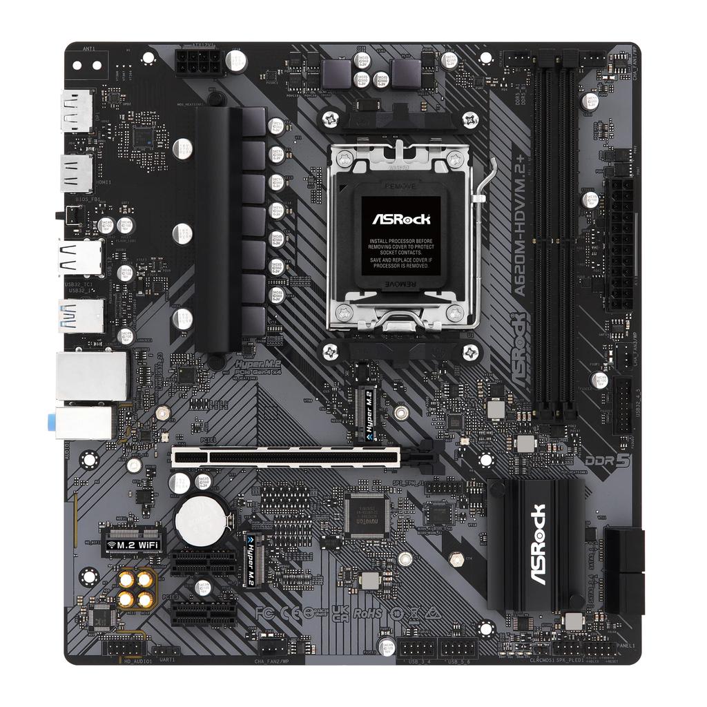 ASRock AMD Ryzen 7000 Serie CPU-kompatibles Micro-ATX-Motherboard Japanischer Einzelhändler A620M-HDV/M.2+ Motherboard, (AM5 Sockel), [Offizielles Produkt]