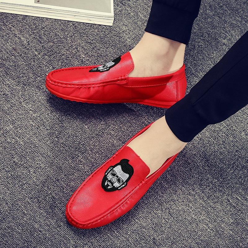 Korean version of tide shoes classic Doudou shoes men's European station casual shoes versatile British tide one-pedal lazy shoes