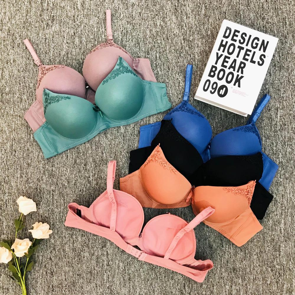 South East Asia gather underwear women's bra with steel ring upper support medium thick cup close breast anti sagging bra