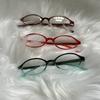 Red Green Square Frame Glasses Women Y2K Retro Anti-blue Light Eyewear for Computer Reading Harajuku Style
