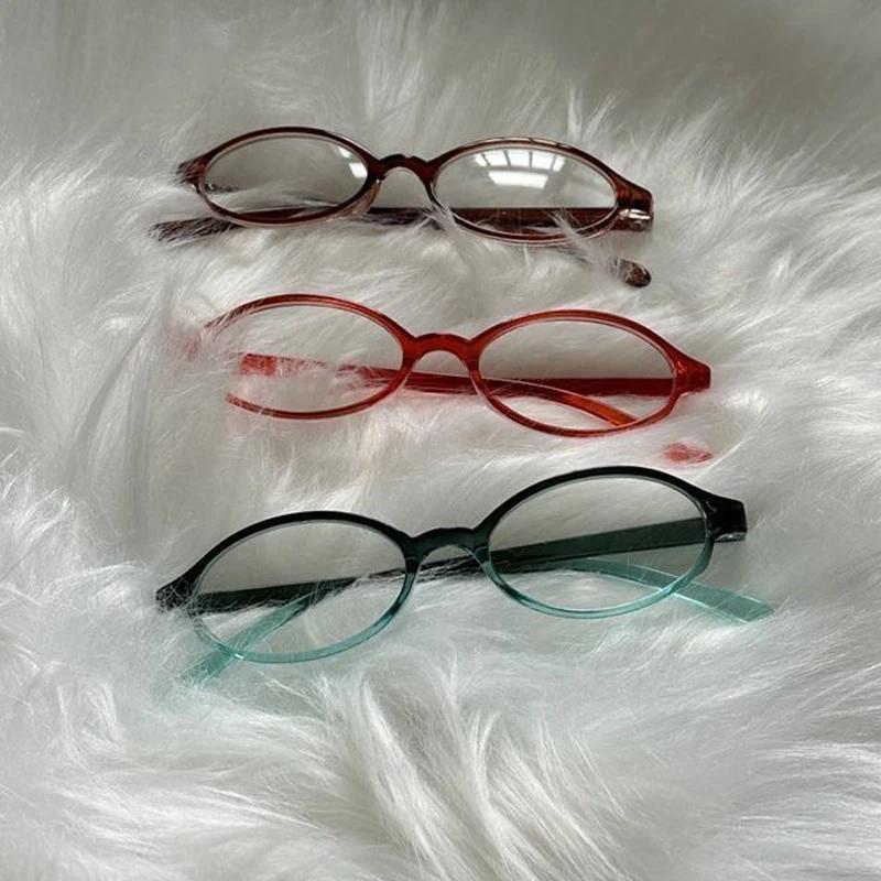 Red Green Square Frame Glasses Women Y2K Retro Anti-blue Light Eyewear for Computer Reading Harajuku Style