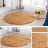 Round Carpet Anti-slide Footcloth Bedroom Living Room Bathroom Blanket Floor Chair Cushion Rug Bay Window Basket Bedside