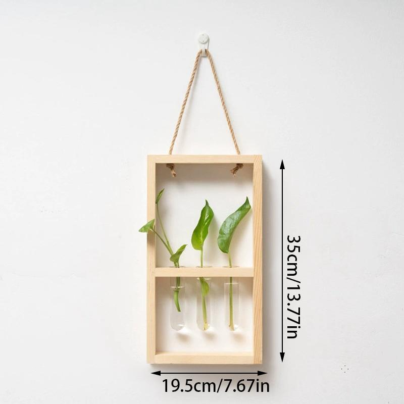 

Настенный стеклянный горшок для растений Станция для размножения Настенный стеклянный горшок для растений с деревянной подставкой