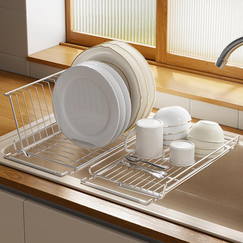 

Kitchen Organizer Drying Rack for Dishes Dish Dryer Rack Stainless Steel Strainer Extendable Utensil Holder Storage Organizer China Mainland