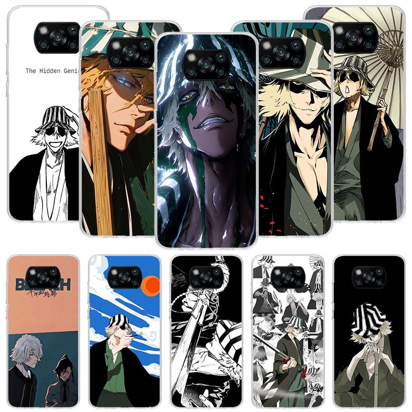 Bleach Kisuke Urahara Phone Case For Xiaomi Poco X7 X6 X5 Pro F7 Ultra Redmi 15C 15 13 13C 12 12C 10 10A 10C 9 9A 9C 9T Cover Po