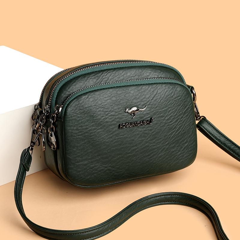 Vintage Simple Women Shoulder Bags Fashion Brand Small Handbag Crossbody Phone Purse Pack Solid Color PU Leather Messenger Bags