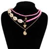 Set of 3pcs Ocean Charm Necklaces Girls Pendant Clavicle Chain with Delicate Beads And Unique Details for Stylish Women