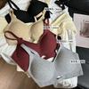 Autumn Grinding Warm Muscle Jelly Soft Support Simple Seamless Underwear Gathering Hollow Without Steel Ring Thread Bra