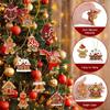 16Pcs Christmas Decorations, Gingerbread House Ornaments, Festive Tree Hanging Decor for Holiday Party, Classroom and Office, Family Activity