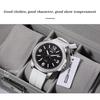 Mens Quartz Watch Magnetic Silicone Strap Luminous Hands Day Date Waterproof Wristwatches