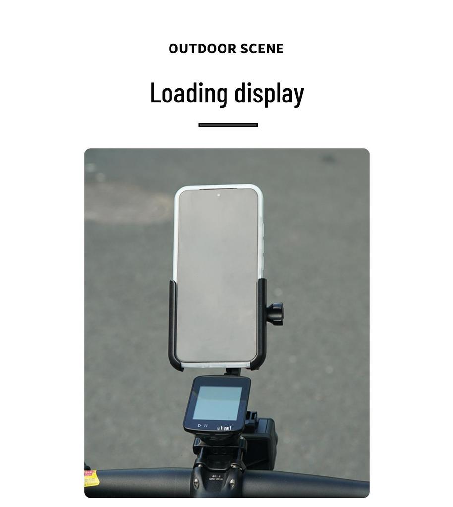 QUICKLOCK Multi-Functional Bike Mount: Phone Holder, Computer Stand, and Camera Arm in Aluminum Alloy