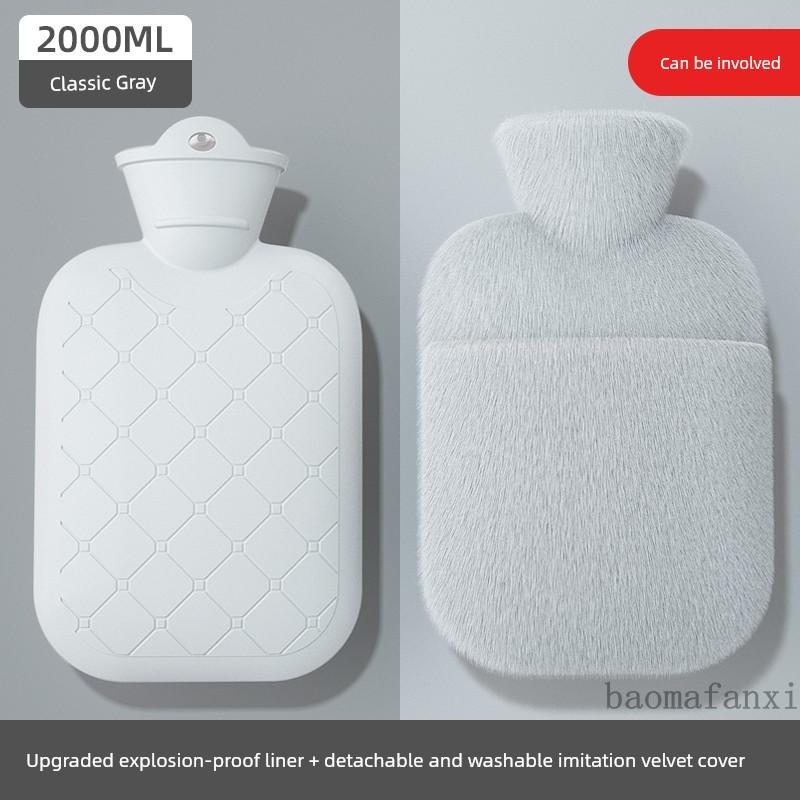 Hot Water Bottle for Warming, Plush Hot Water Bag for Stomach, Bed, and Hand Warming, Explosion-Proof, Suitable for Female Students and Menstrual