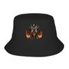 Demon Head Design Bucket Hat Panama Hat Bob Hats FisherUnisex Hats Summer Sunscreen Beach Fishing Hats Unisex Caps