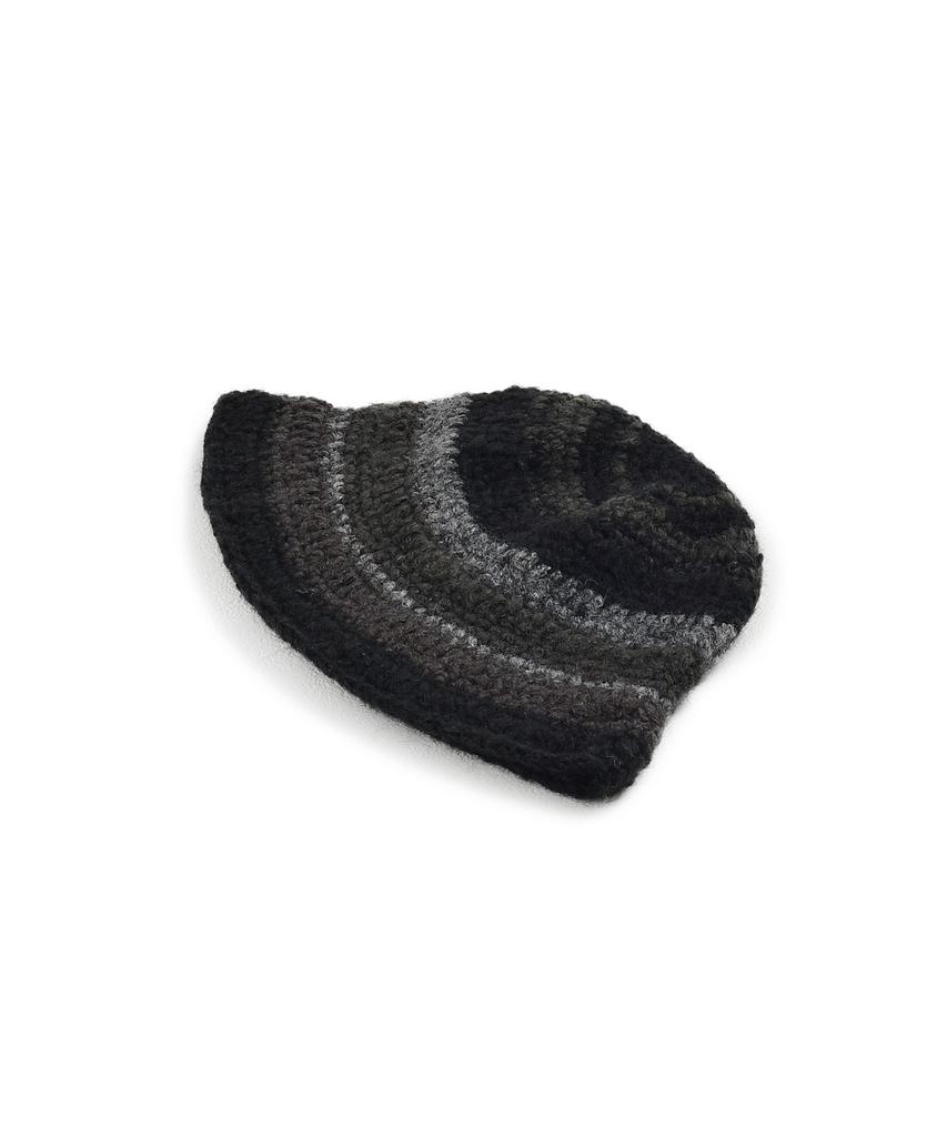 Belji Handpoke Knitted Beanie Black Gray