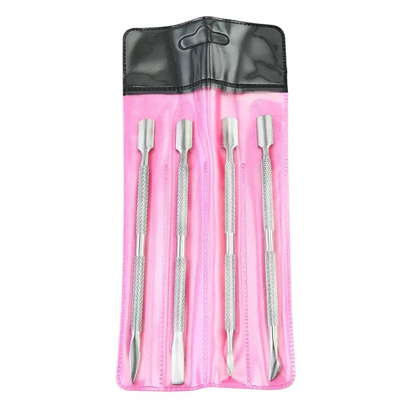 Double-Ended Steel Cuticle Pusher & Trimmer for Manicure/Pedicure