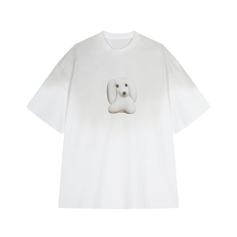 JNBY Women's Plush Dog Print Loose T-shirt